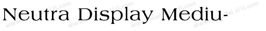 Neutra Display Mediu字体转换
